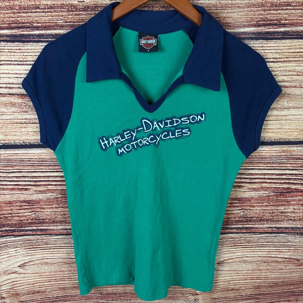 Vintage 2005 Harley Davidson Motorcycles Missouri Polo Baby Tee